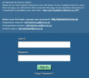 How To Login to UCT Student Portal